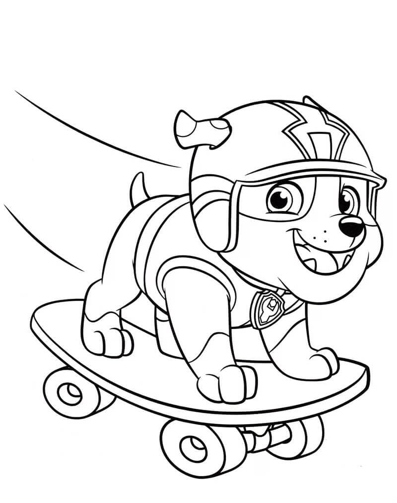 Rubble paw patrol coloring pages