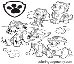 Rubble paw patrol coloring pages printable for free download