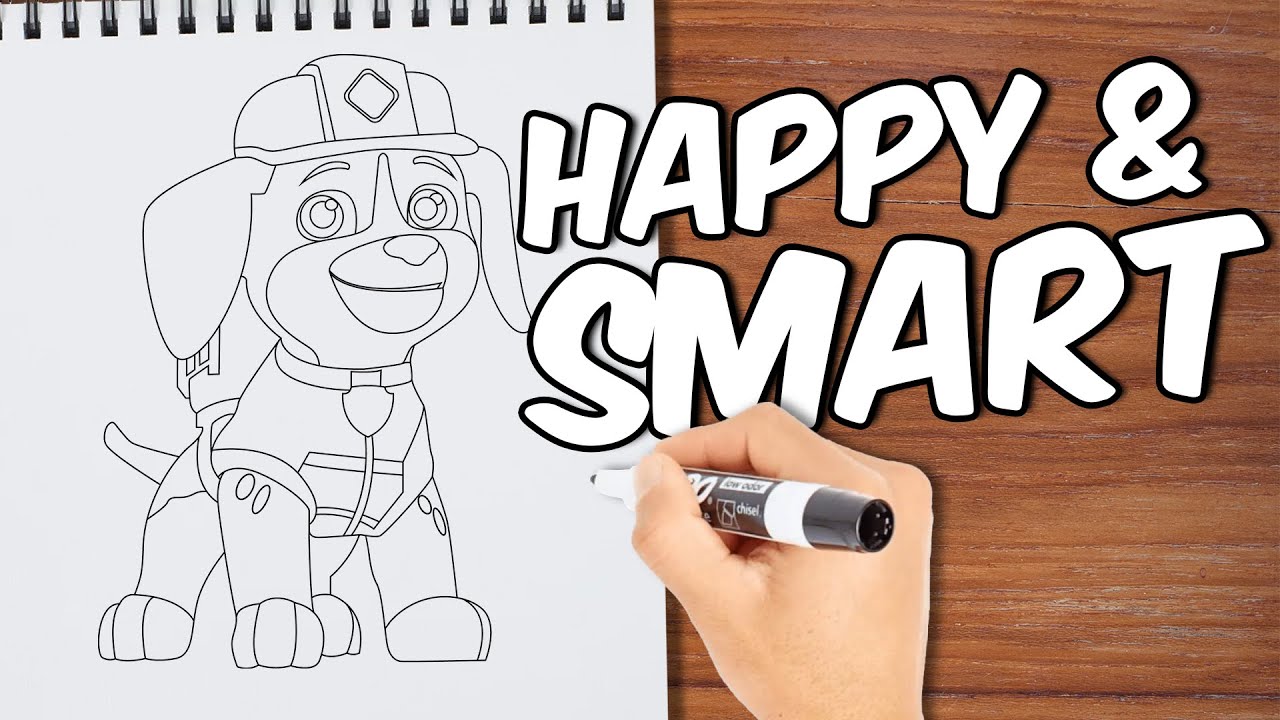 How to draw wheeler from nickelodeons rubble crew