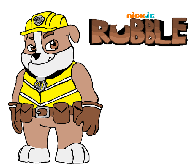 Rubble main character rubble original art goes to zigwolf and colored edited by me rnickelodeon
