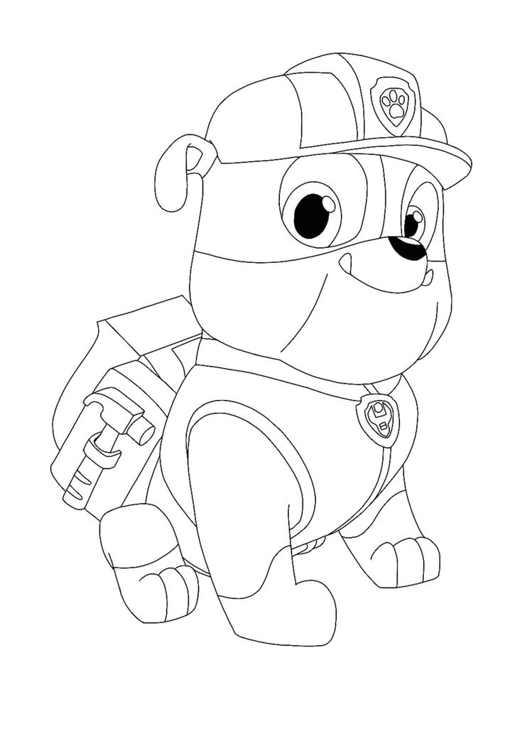 Paw patrol rubble coloring page paw patrol coloring pages paw patrol coloring rubble paw patrol
