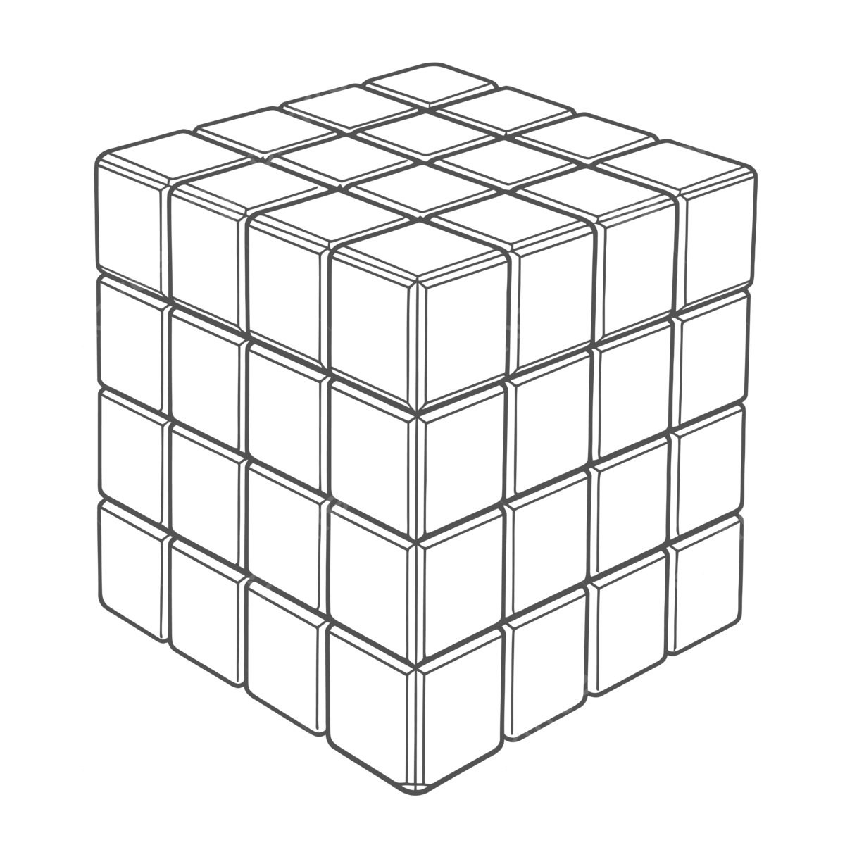 Rubik s cube to color outline sketch drawing vector wing drawing color drawing cube drawing png and vector with transparent background for free download