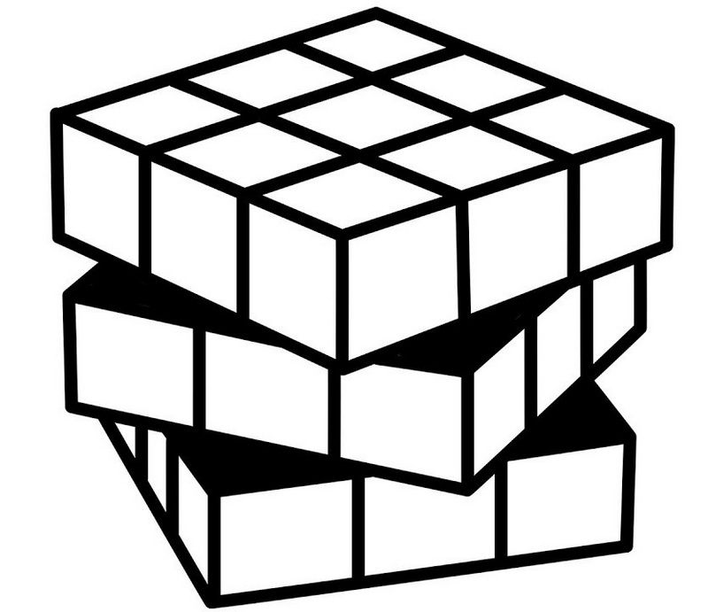 Best rubiks cube coloring page rubiks cube cube geometric patterns drawing