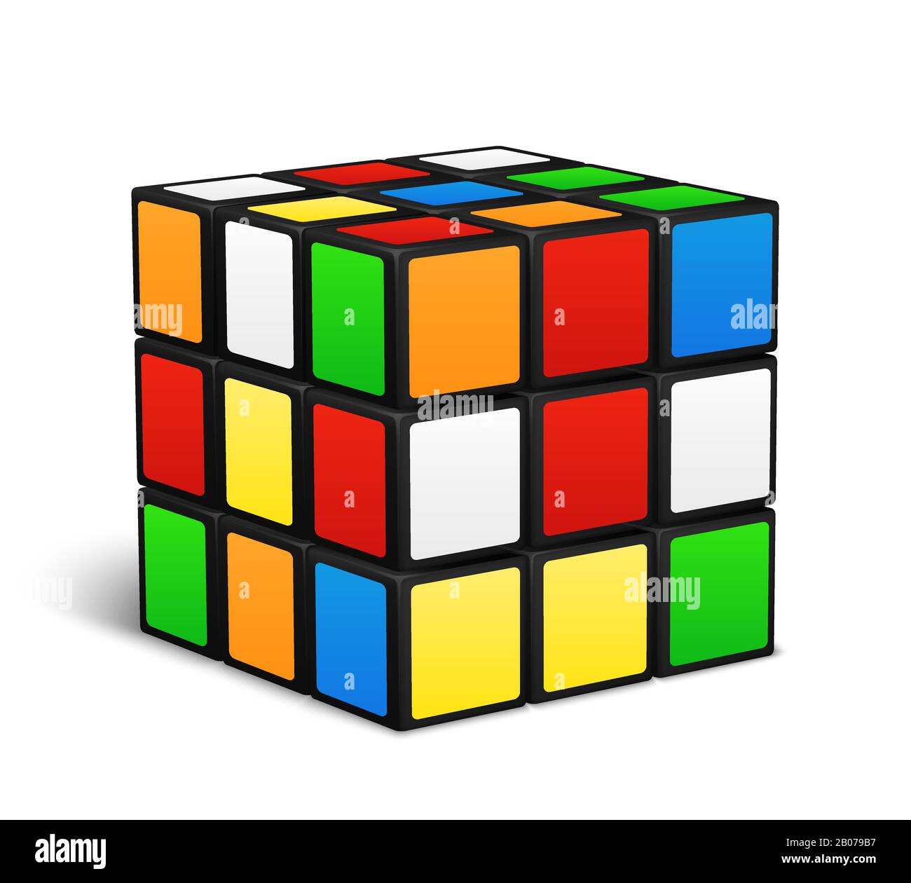 Illustration of rubik cube hi