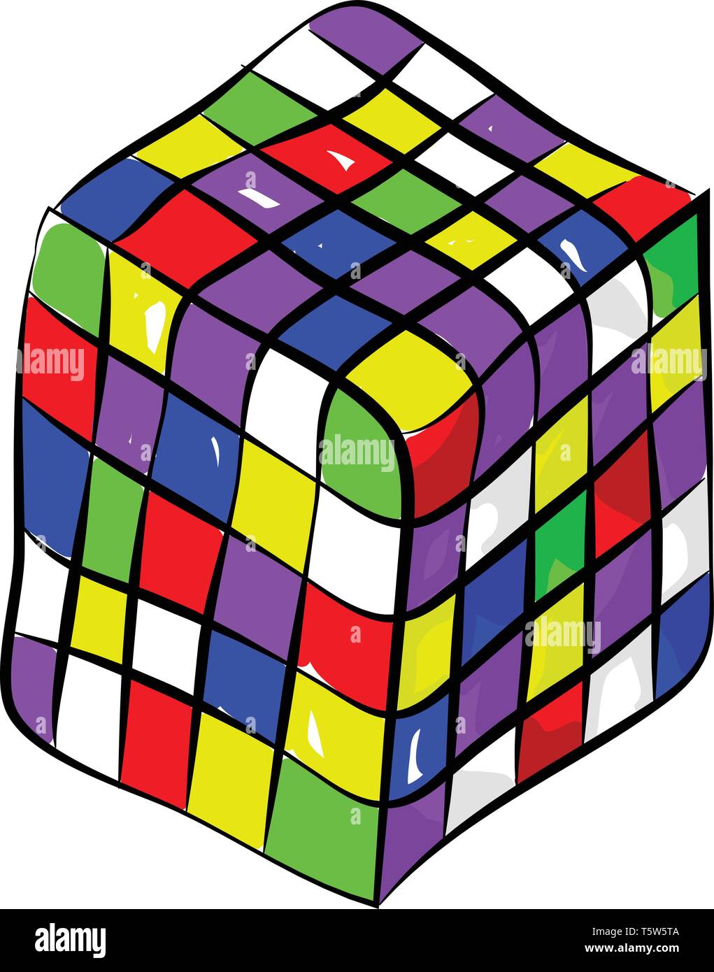 A rubiks cube vector or color illustration stock vector image art