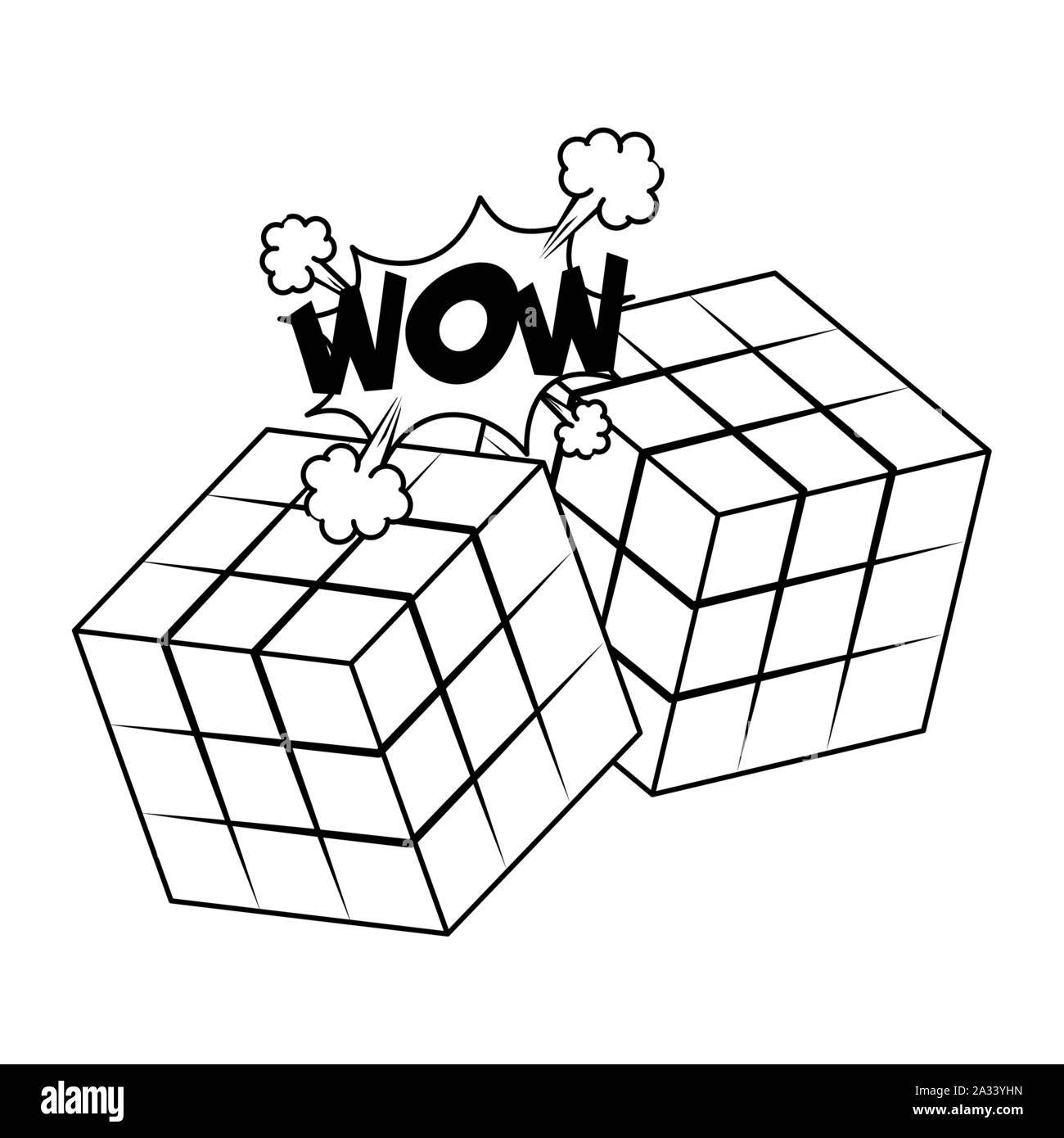 Illustration of rubik cube cut out stock images pictures