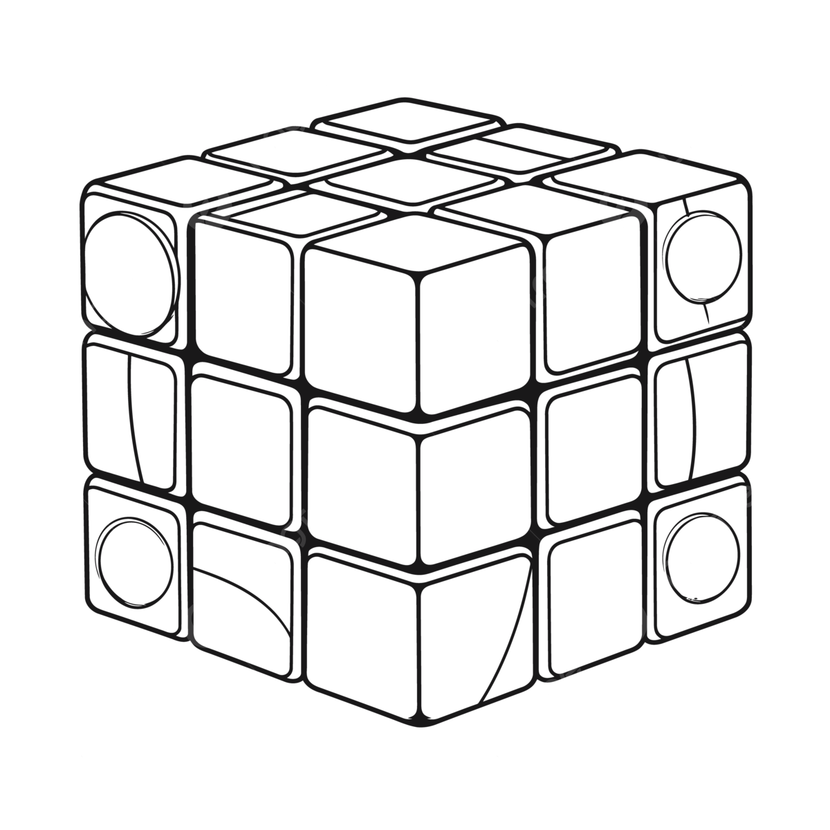 Rubiks cube coloring pages rubiks cube coloring pages outline sketch drawing vector wing drawing ring drawing color drawing png and vector with transparent background for free download