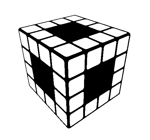 Rubiks cube coloring page