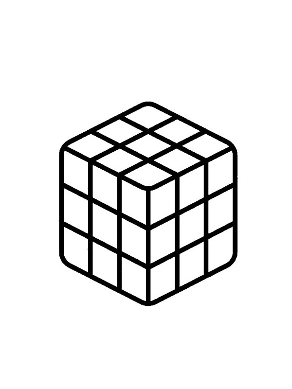 Rubiks cube coloring page