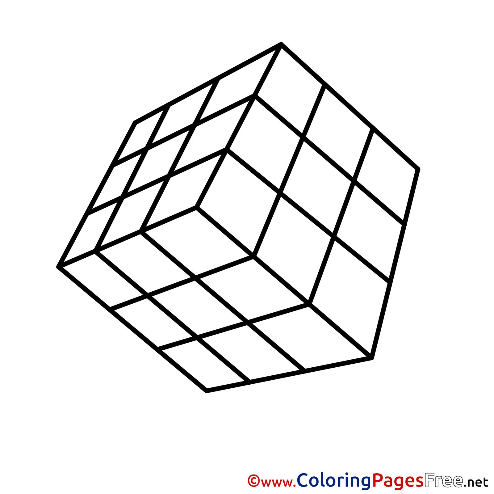 Rubiks cube coloring pages printable for free download