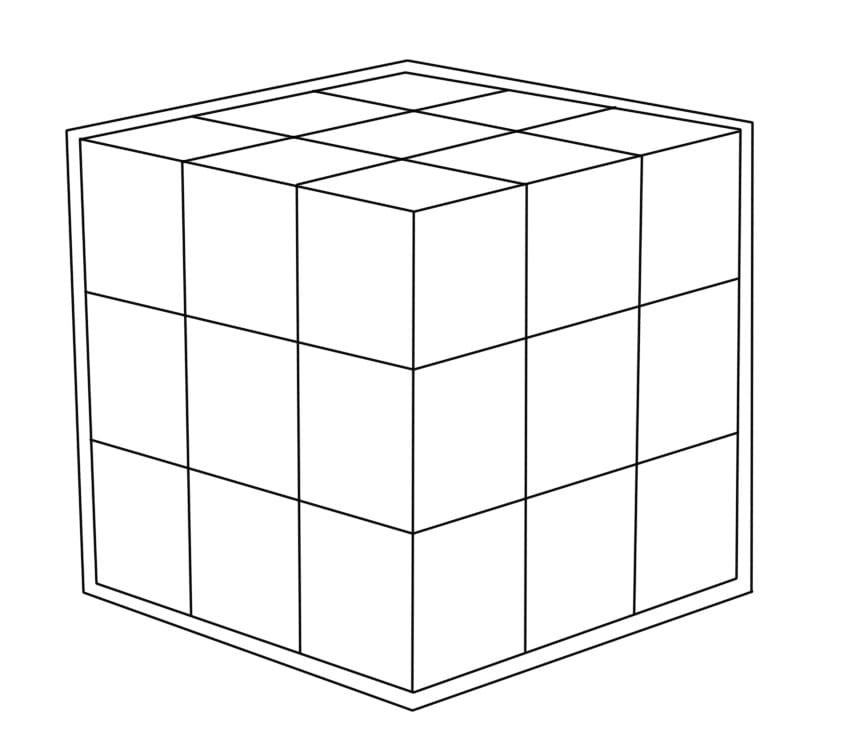 Rubiks cube free for kids coloring page
