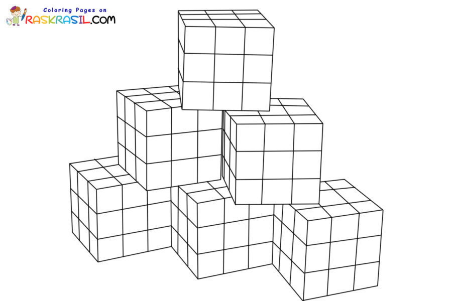 Rubiks cube coloring pages