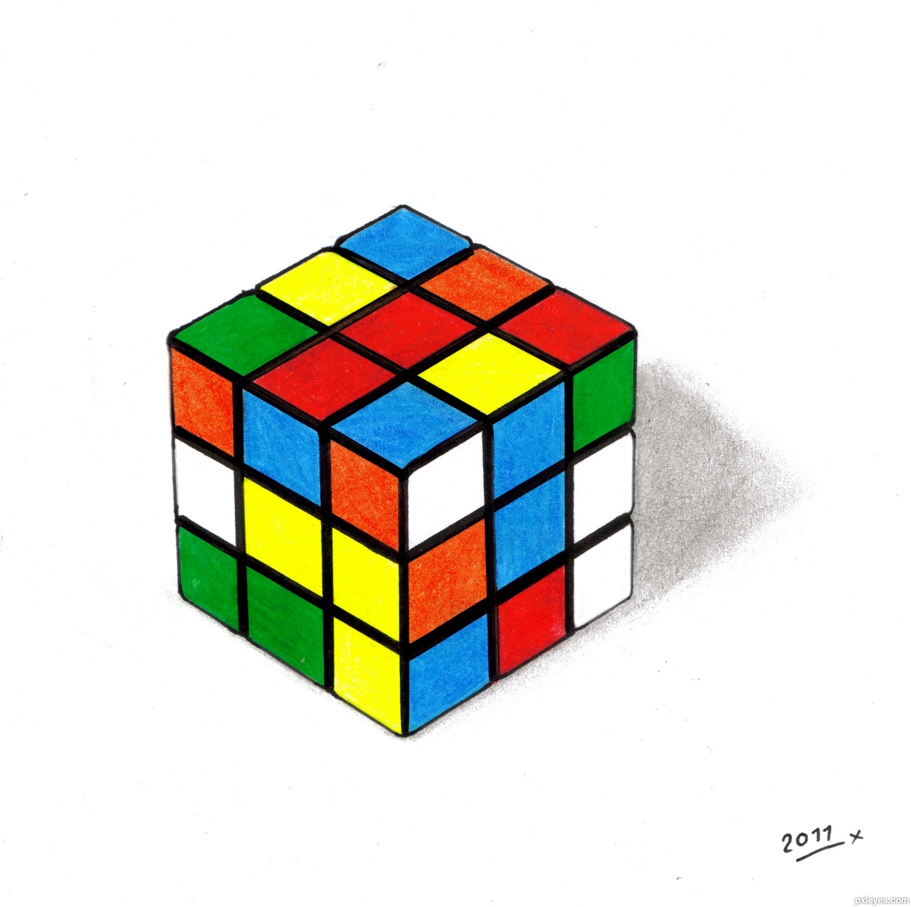 My rubik cube picture by loriann for rubik cube drawing contest