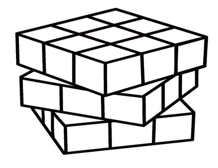 Rubiks cube coloring pages printable for free download