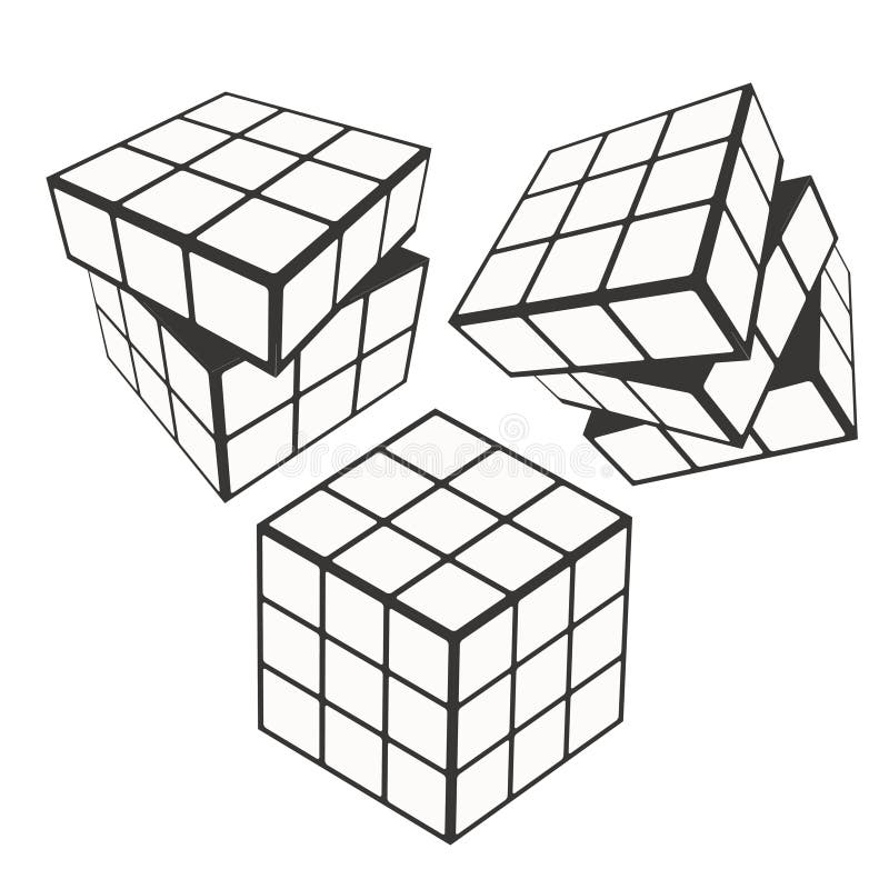 Rubik cube stock illustrations â rubik cube stock illustrations vectors clipart