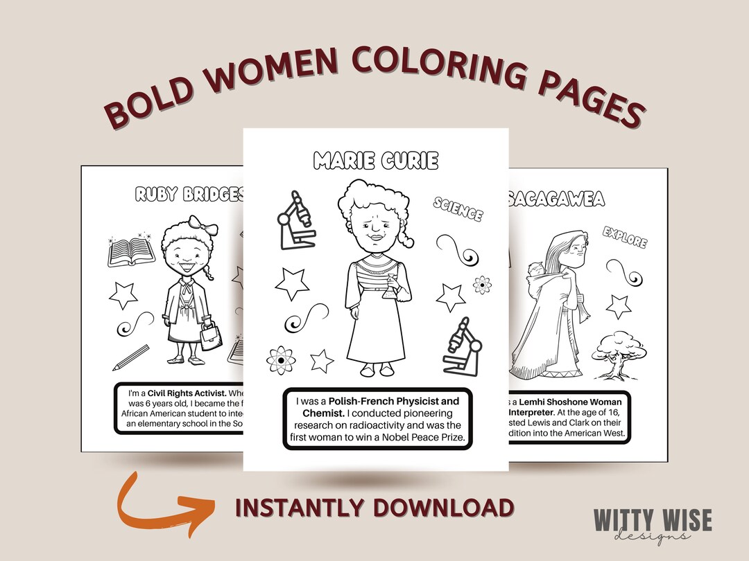 Womens history coloring pages educational resources womens history month homeschool resources printable coloring pages