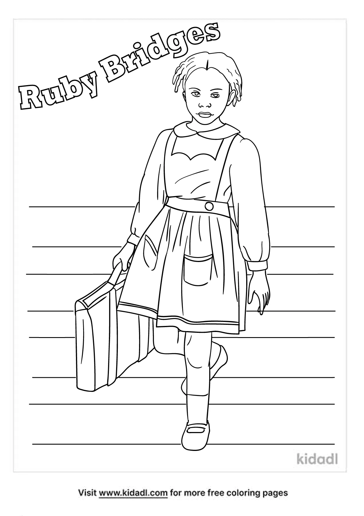 Free ruby bridges coloring page coloring page printables