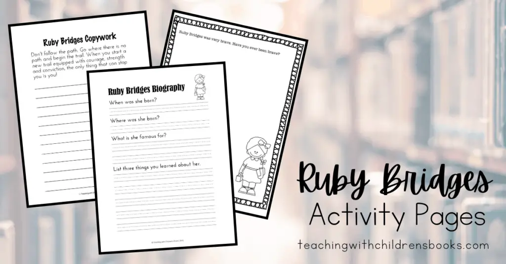 Ruby bridges activities and printables for black history month
