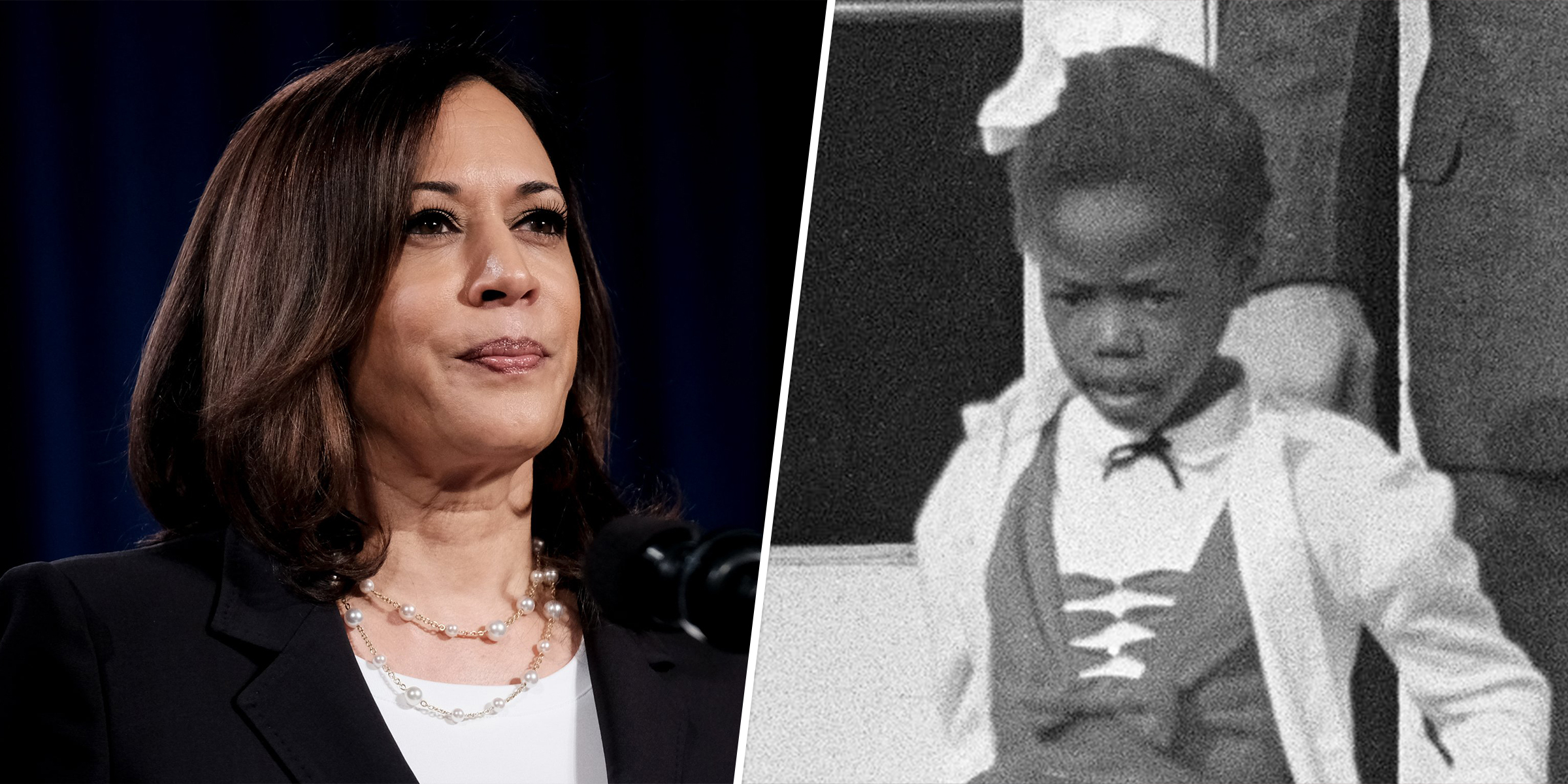 Illustration of kamala harris and ruby bridges goes viral