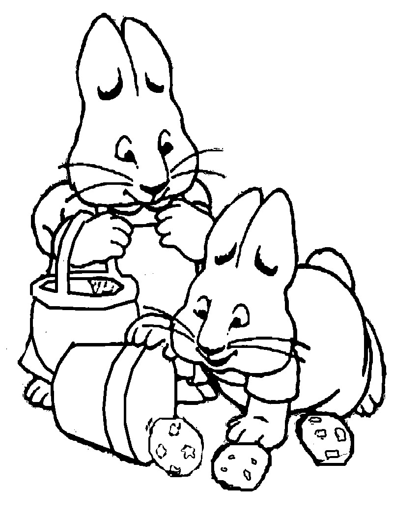 Free printable max and ruby coloring pages for kids