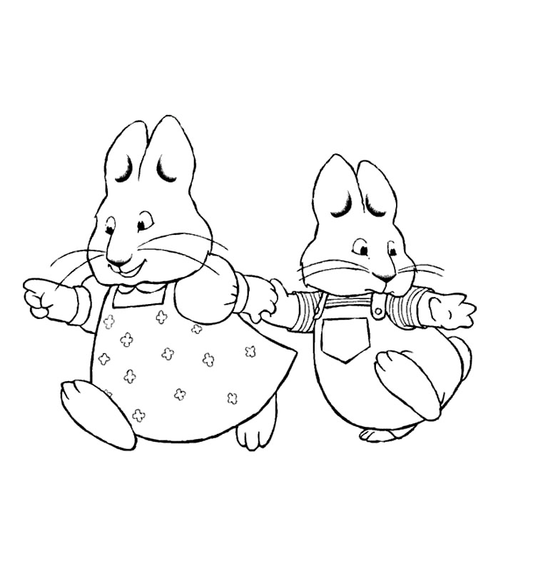Free printable max and ruby coloring pages for kids