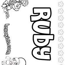 Ruby coloring pages