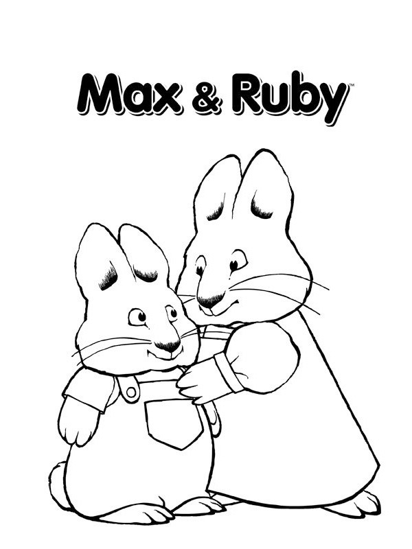 Max and ruby coloring page