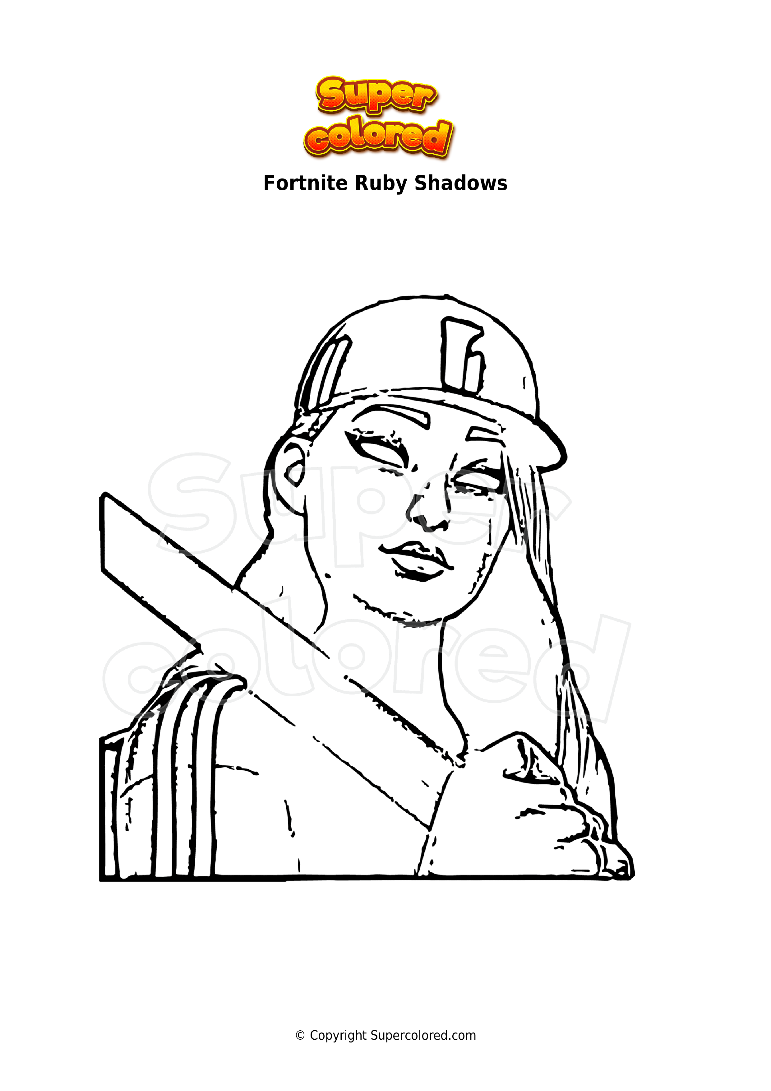 Coloring page fortnite ruby shadows