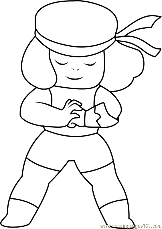 Ruby steven universe coloring page for kids