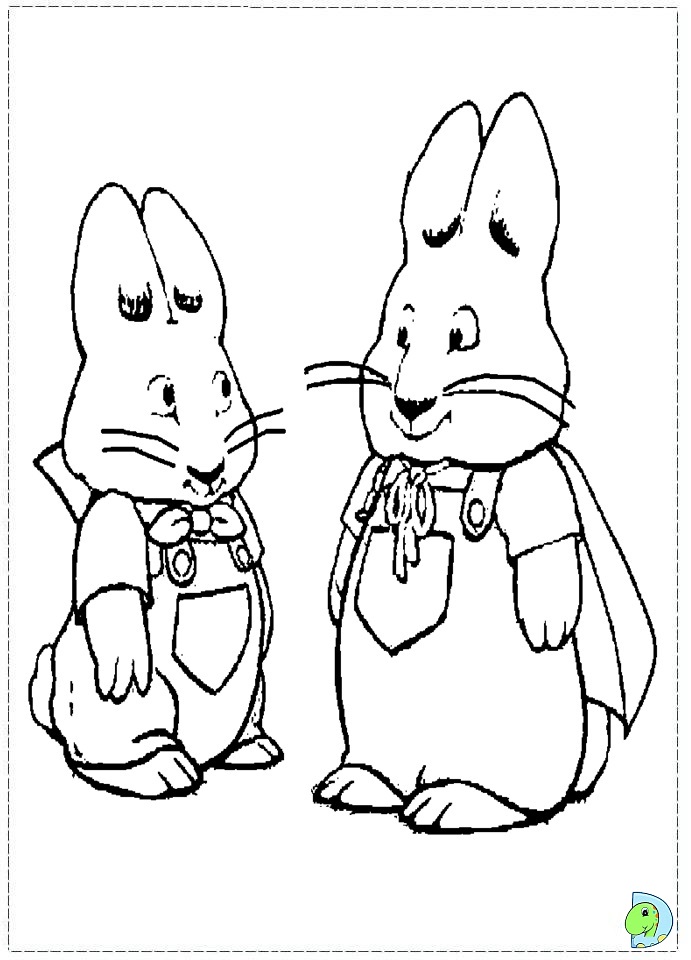 Max and ruby coloring page