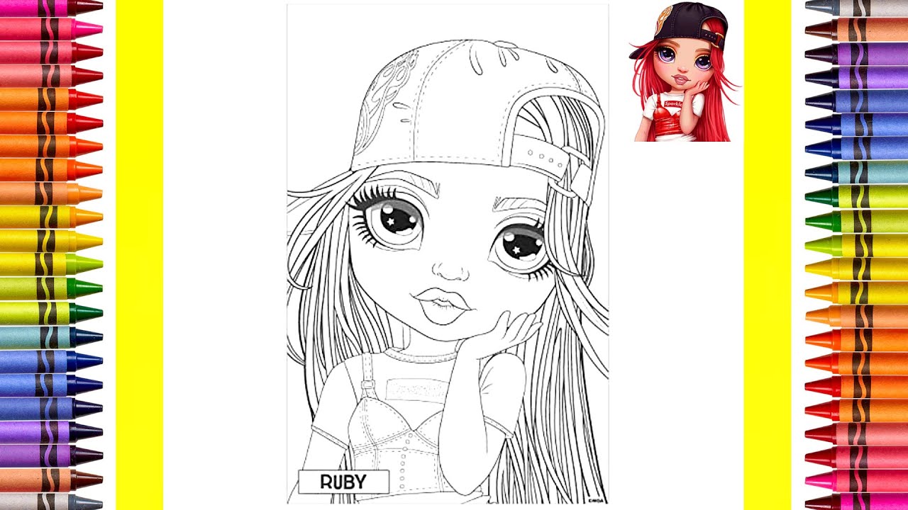The coloring couple presents coloring ruby rainbow high how to color