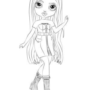 Rainbow high coloring pages printable for free download