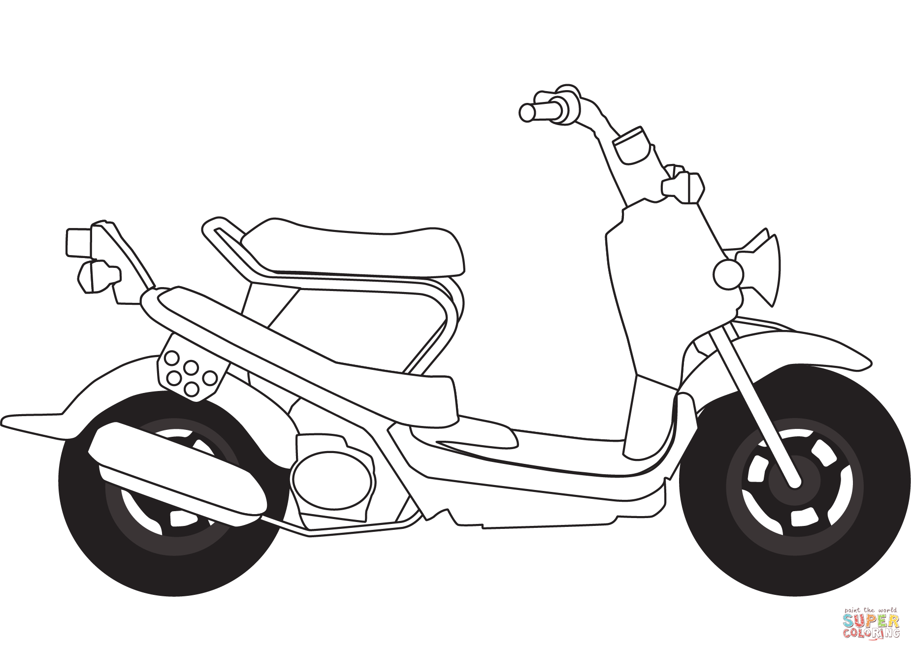 Honda ruckus coloring page free printable coloring pages