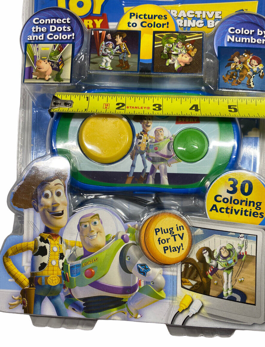 Toy story interactive coloring book connect the dots plug into tv nip