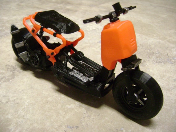 Customizable d printed scale ruckus pit bike scooter