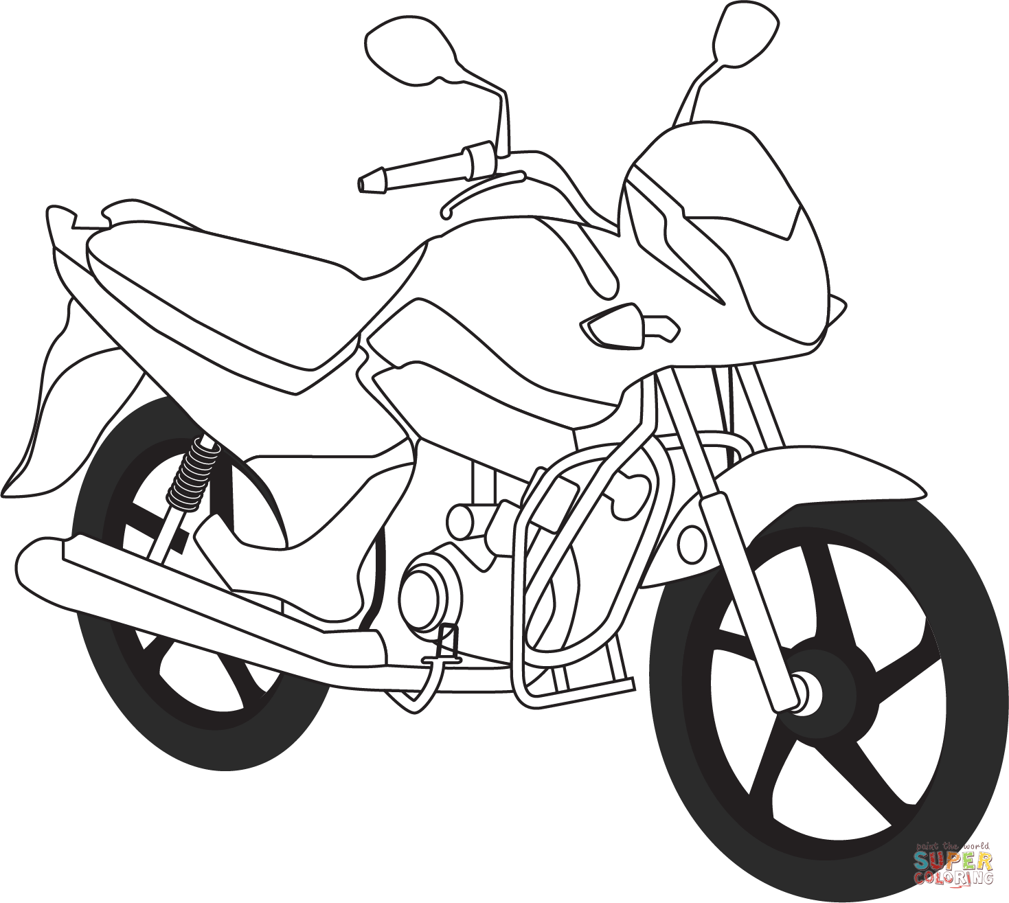 Hero honda splendor coloring page free printable coloring pages