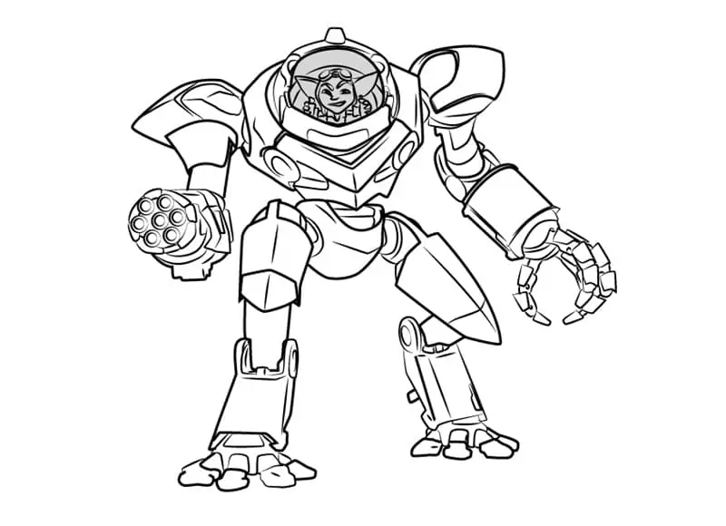 Ruckus from paladins coloring page