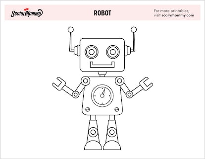 Robot coloring pages your tech