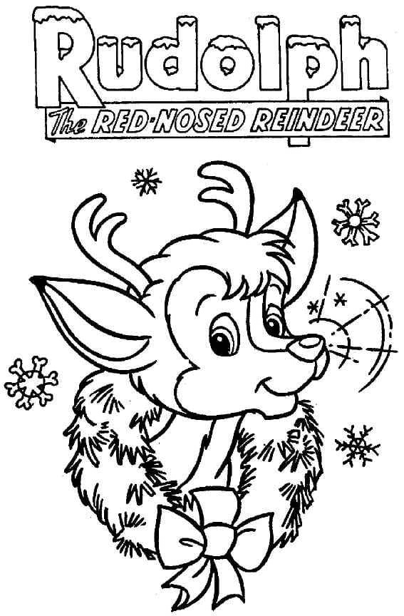 Rudolph coloring pages printable for free download