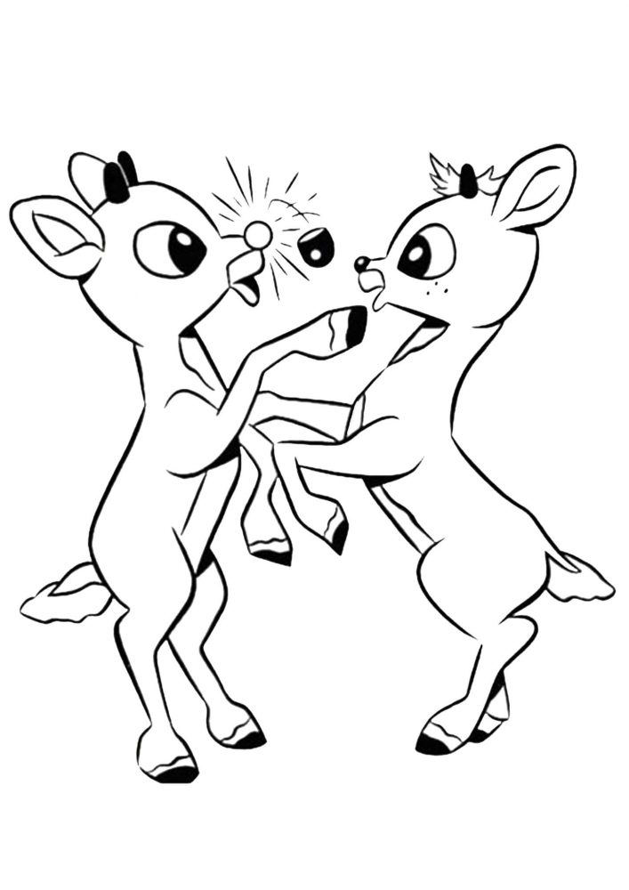 Rudolph the red nosed reindeer coloring pages