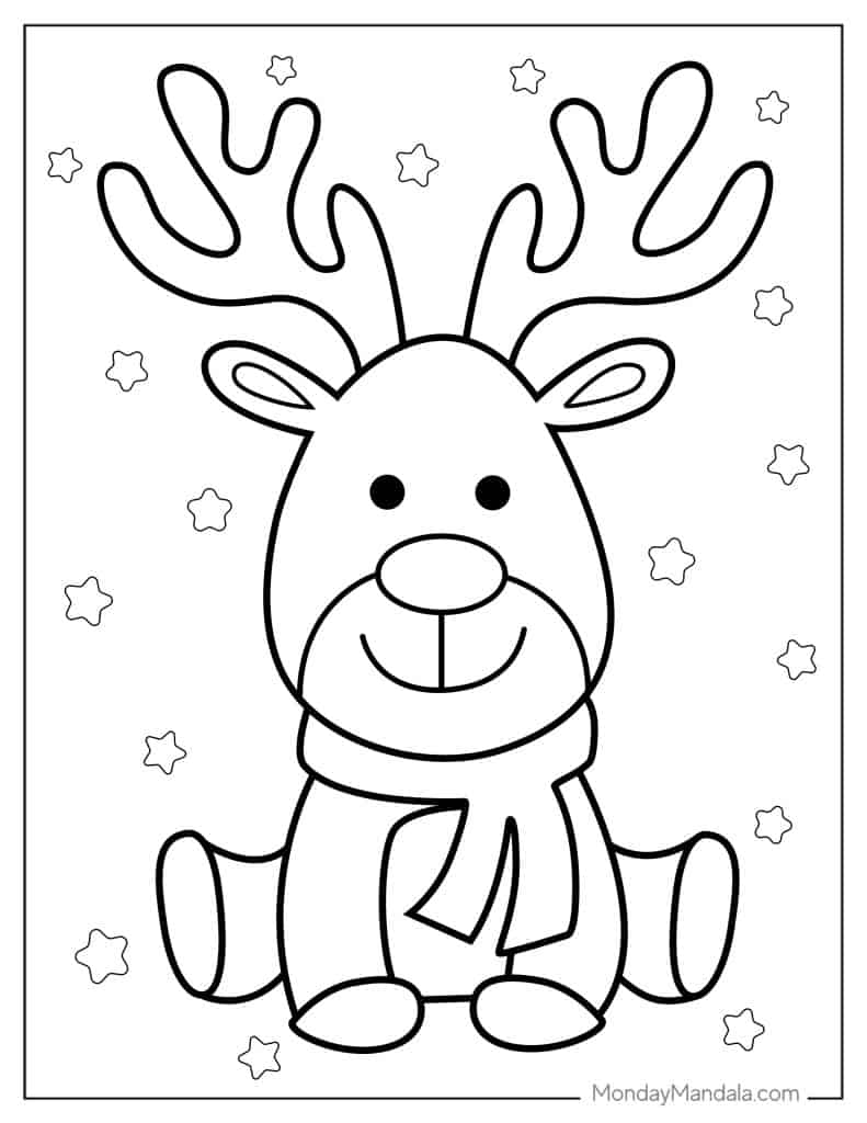 Rudolph coloring pages free pdf printables