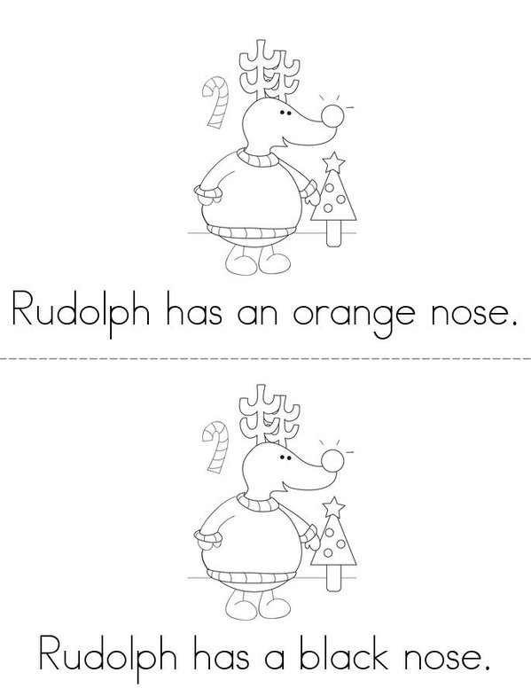 What color is rudolphs nose book