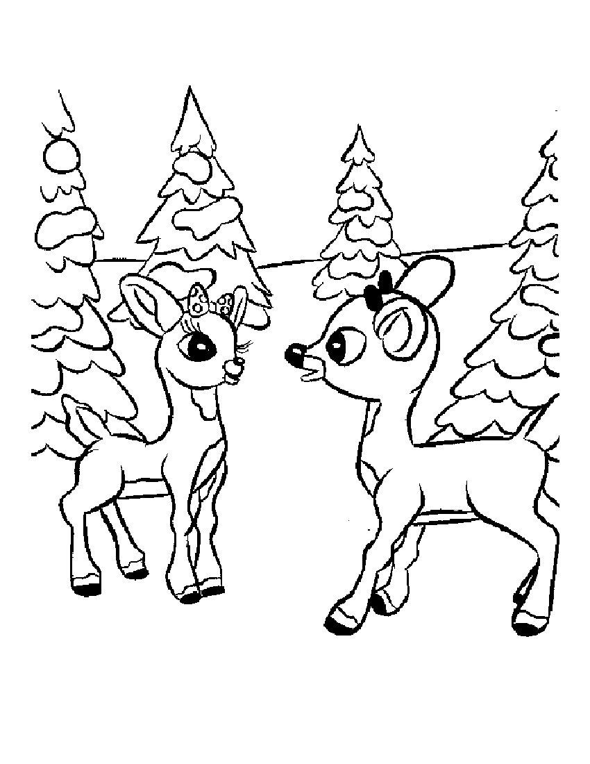 Rudolph coloring pages team colors