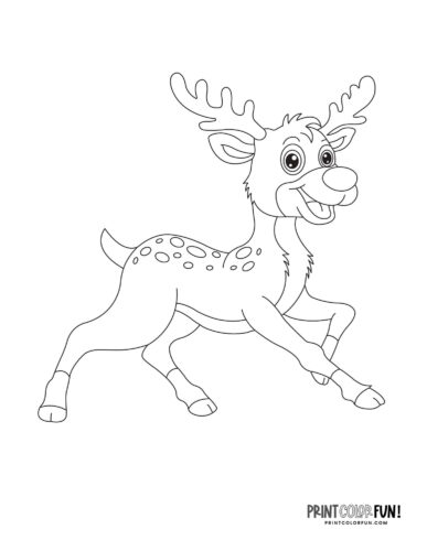 Adorable rudolph coloring pages other reindeer clipart to light up learning at