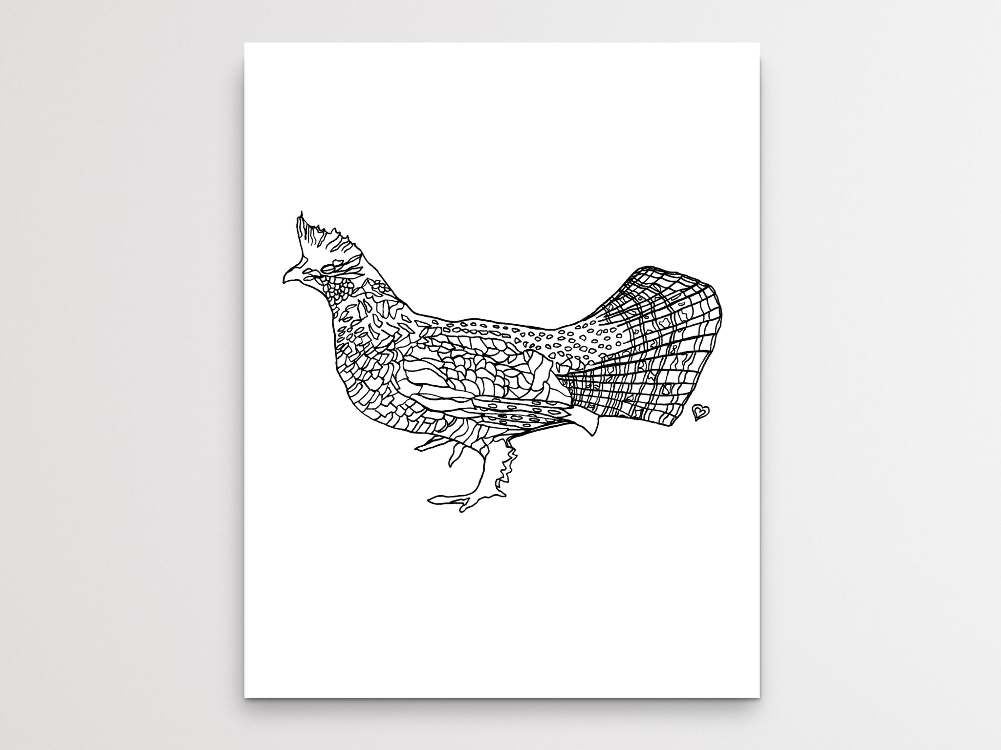 Pennsylvania state bird ruffed grouse art print pennsylvania state s â phylinda moore