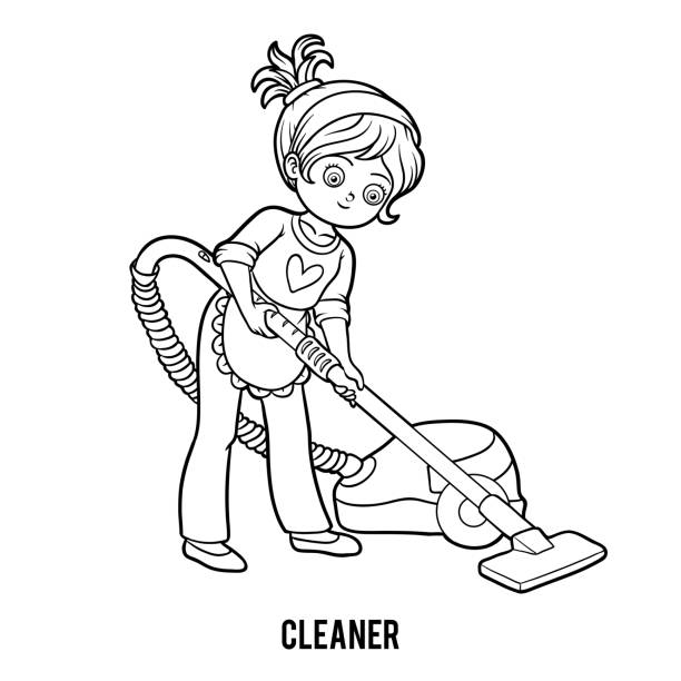 Coloring book cleaner stock illustration