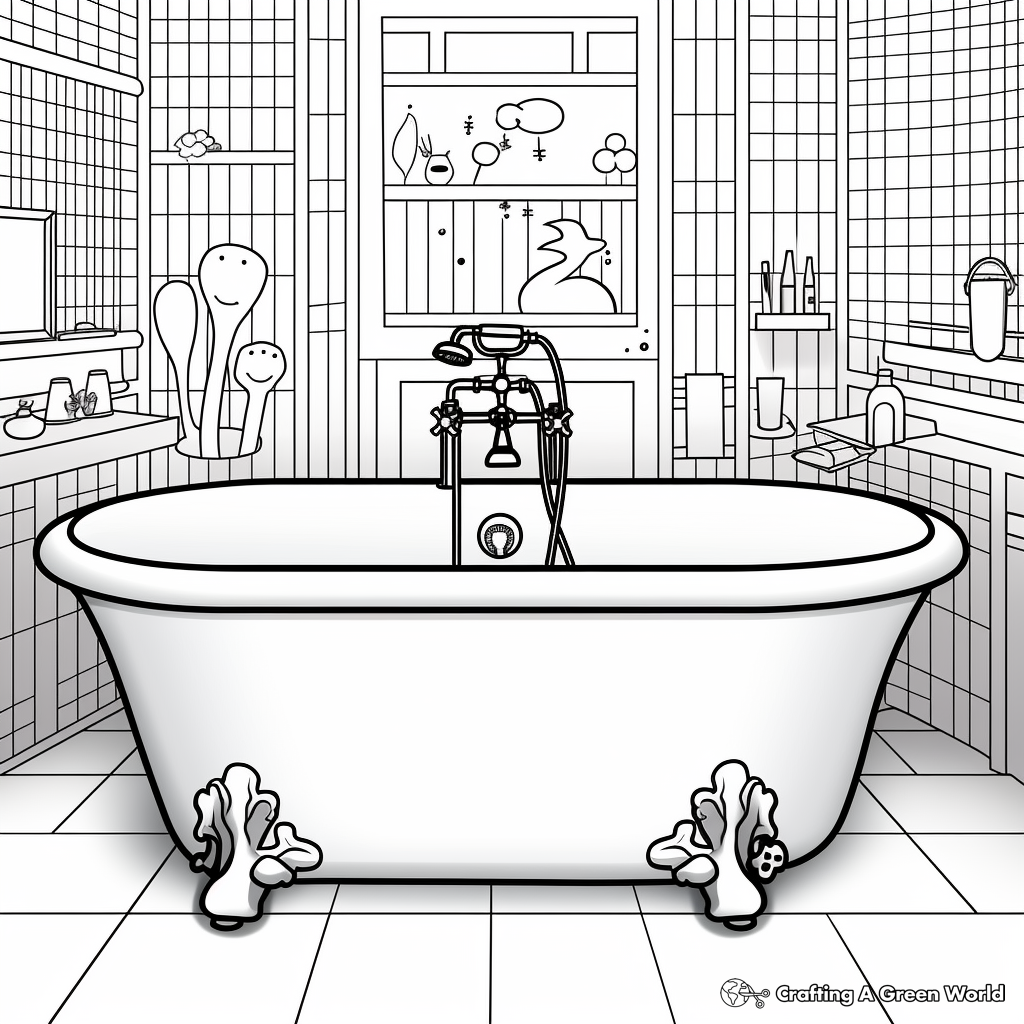 Bathroom coloring pages