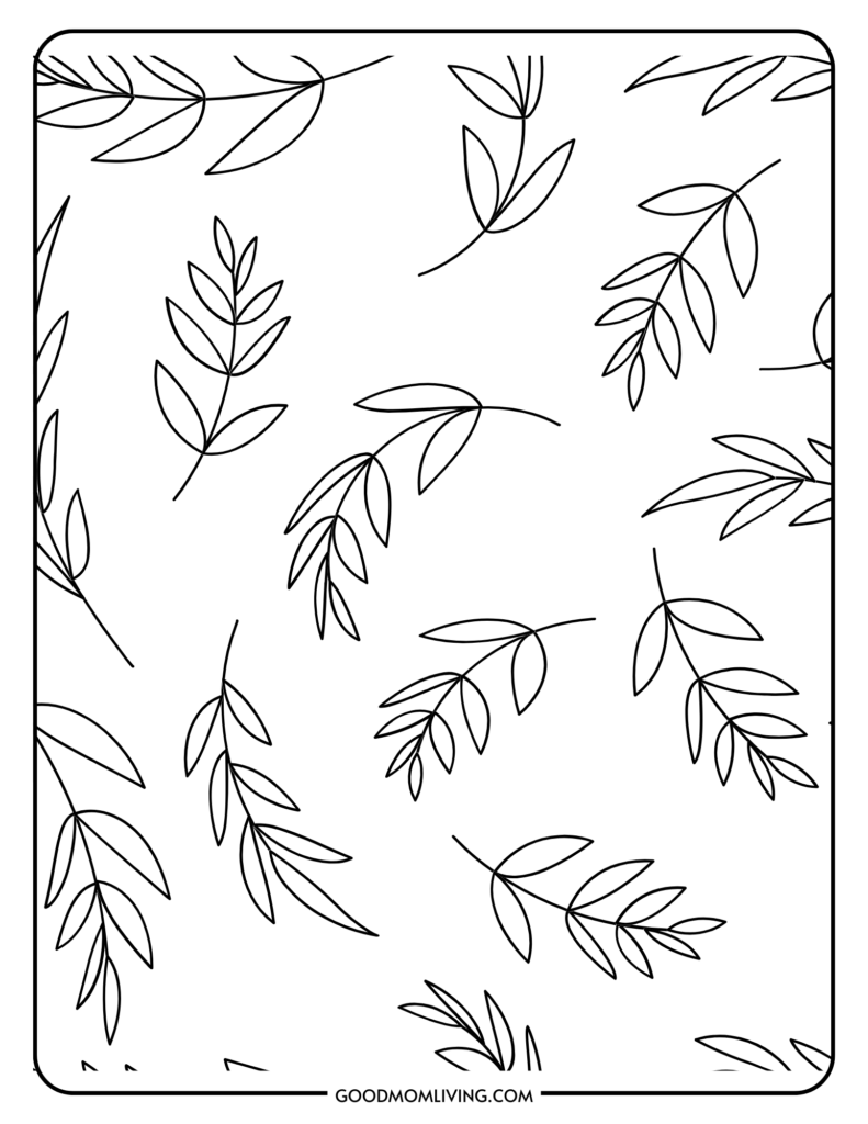 Fall leaves coloring pages free printable for kids