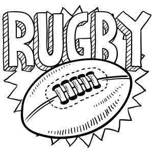 Rugby coloring page