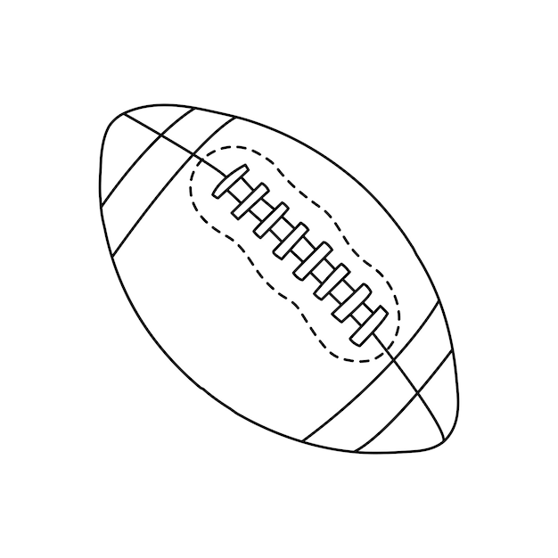 Premium vector rugby ball coloring element